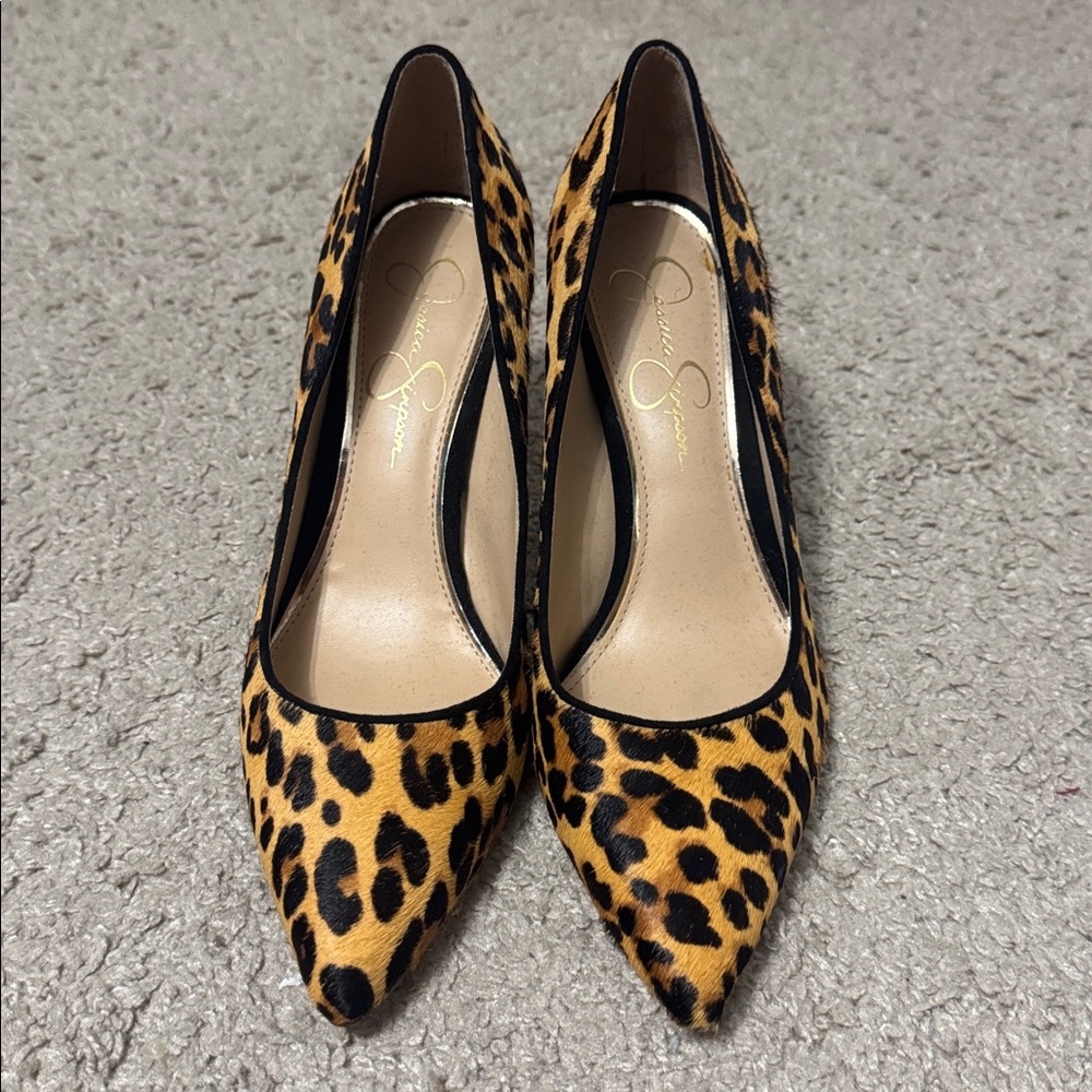 Jessica Simpson animal print Heels Sz 7.5 - Picture 2 of 4